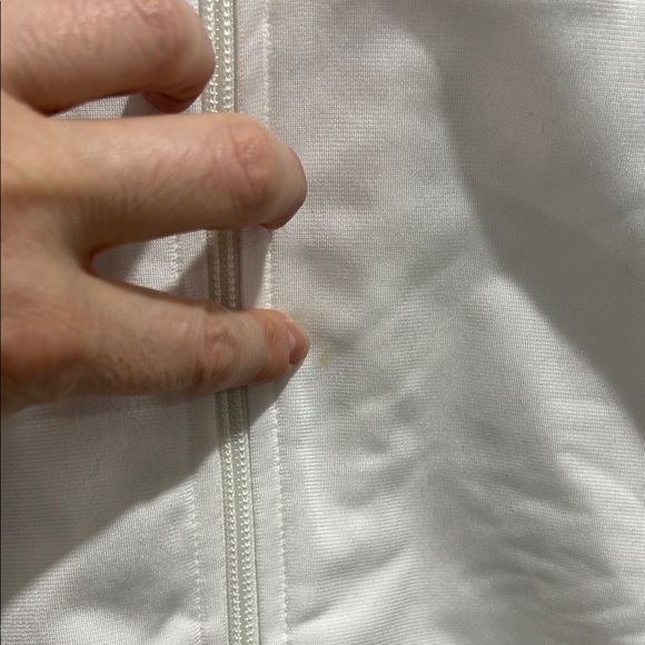 adidas White and Green Varsity Jacket - Picture 2 of 4